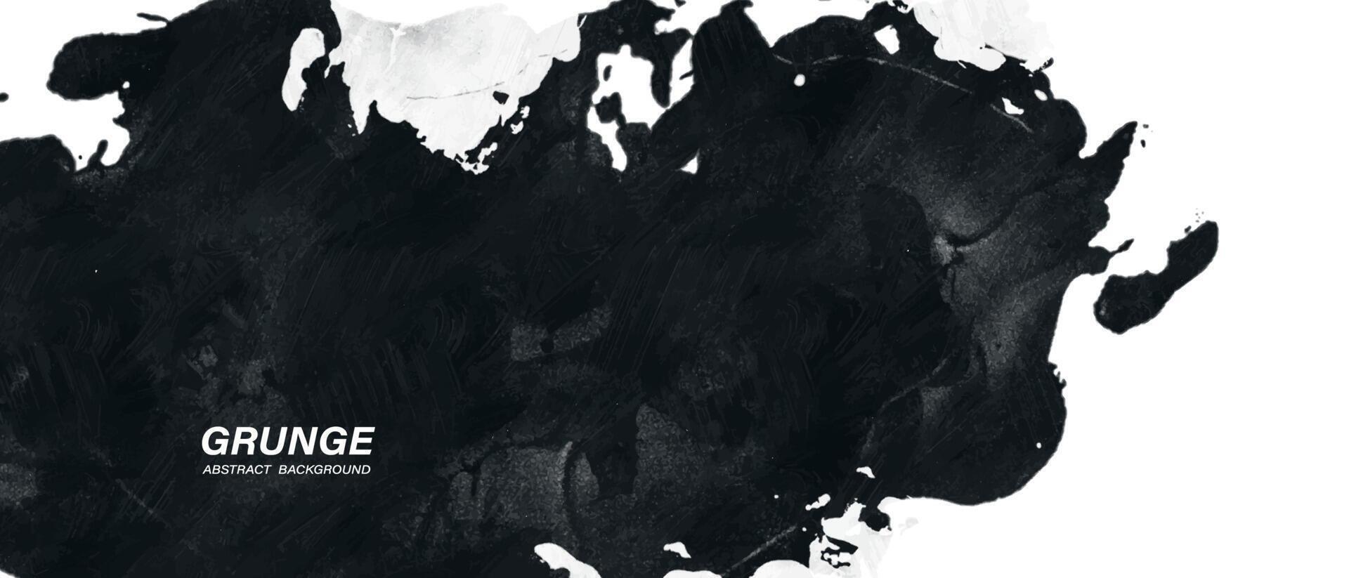 Black and white abstract grunge paint texture background. vector