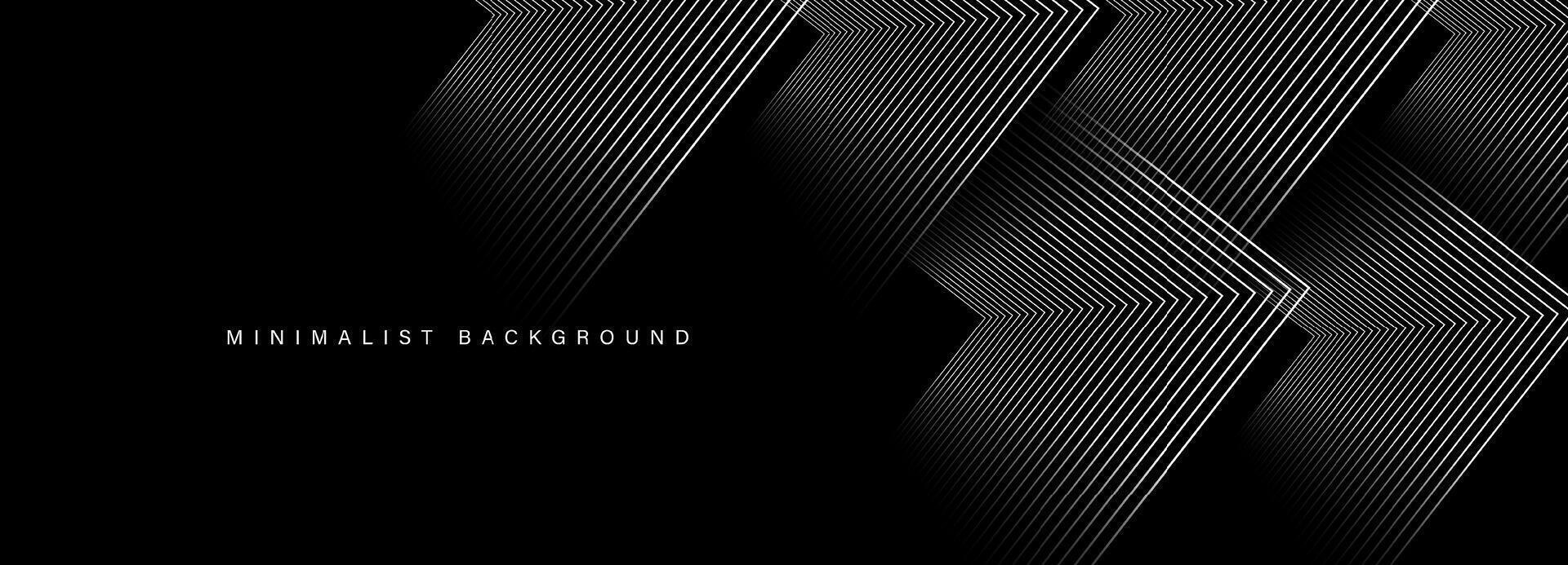 Abstract black modern background with dynamic geometric shapes. Vector