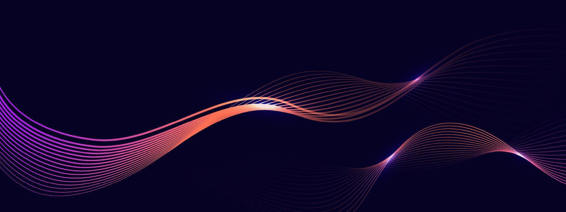 Abstract background with flowing lines. Dynamic waves. vector