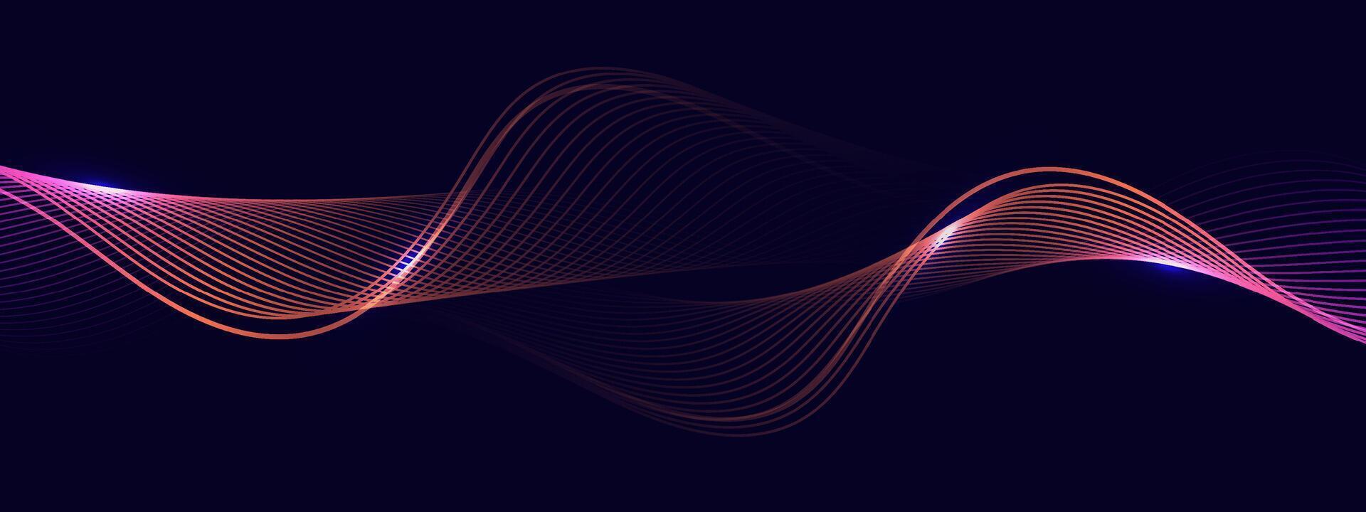 Abstract background with flowing lines. Dynamic waves. vector