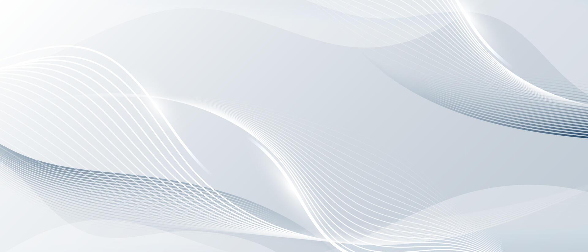 Abstract background with white lines and curves vector