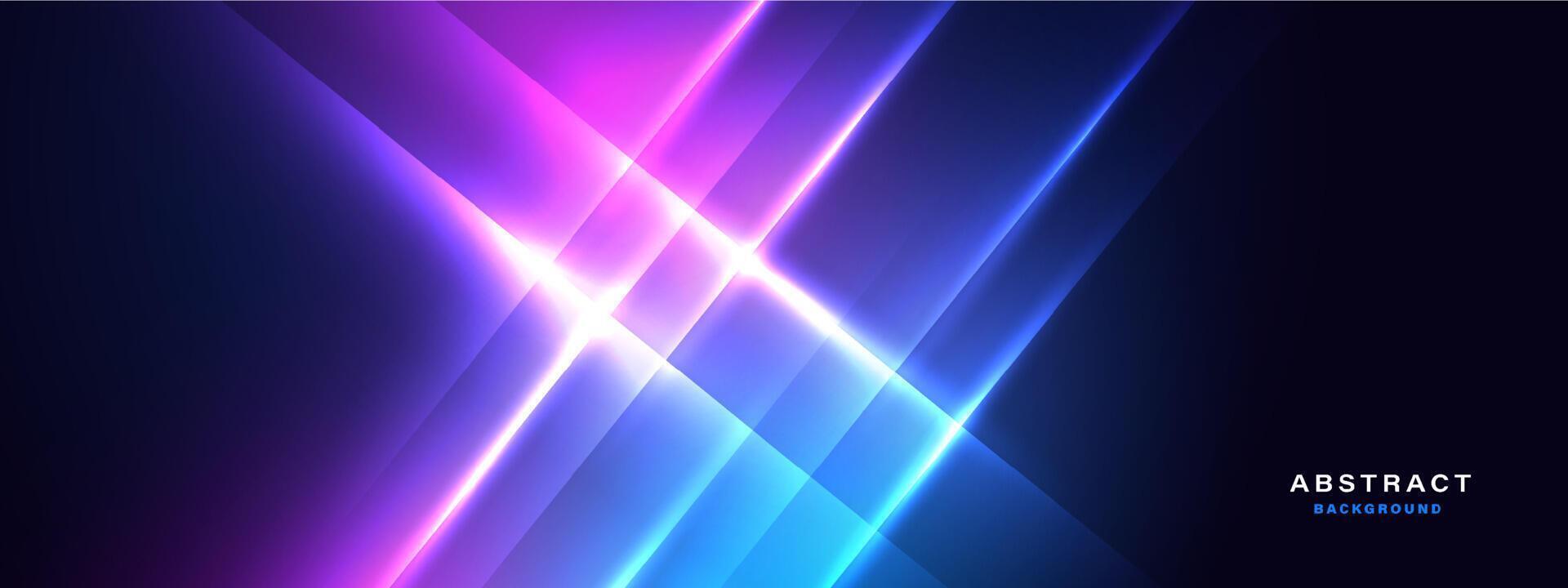 Blue technology background with motion neon light effect.Vector illustration vector