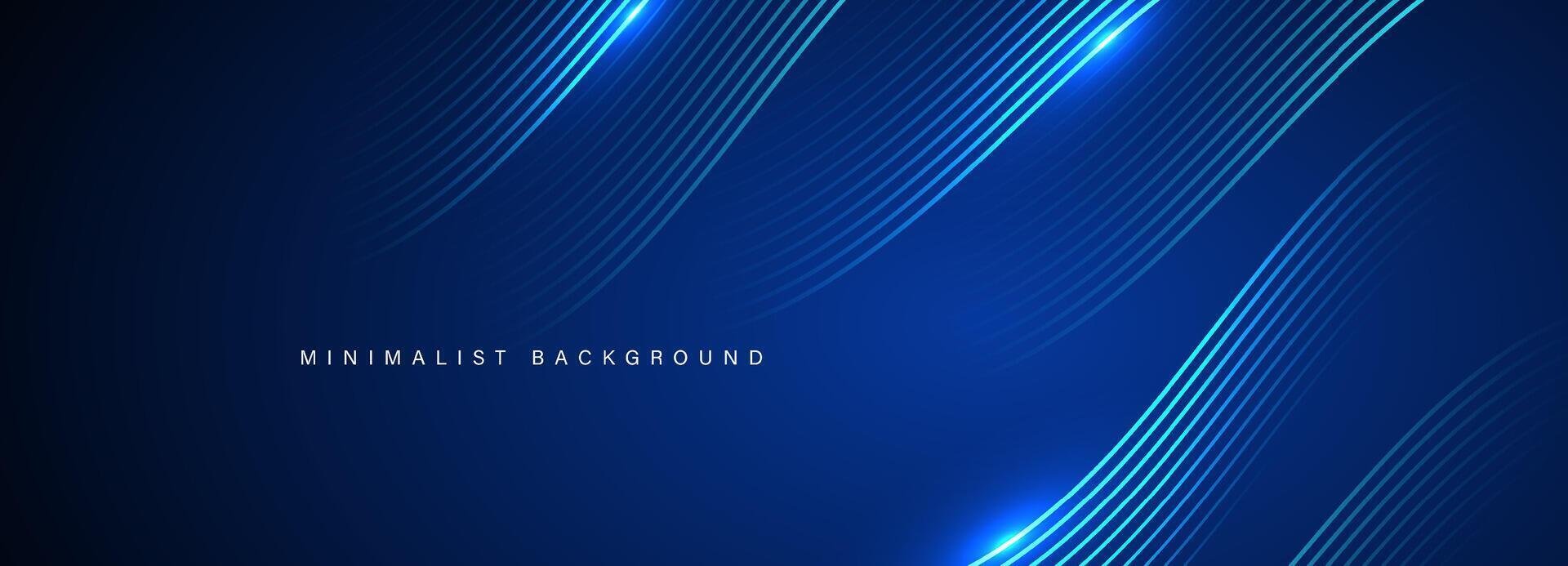 Abstract blue modern background with smooth lines vector