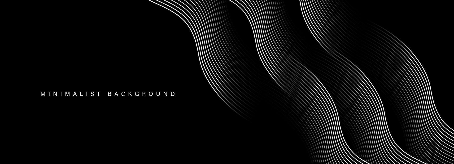 Abstract black modern background with dynamic geometric shapes. Vector