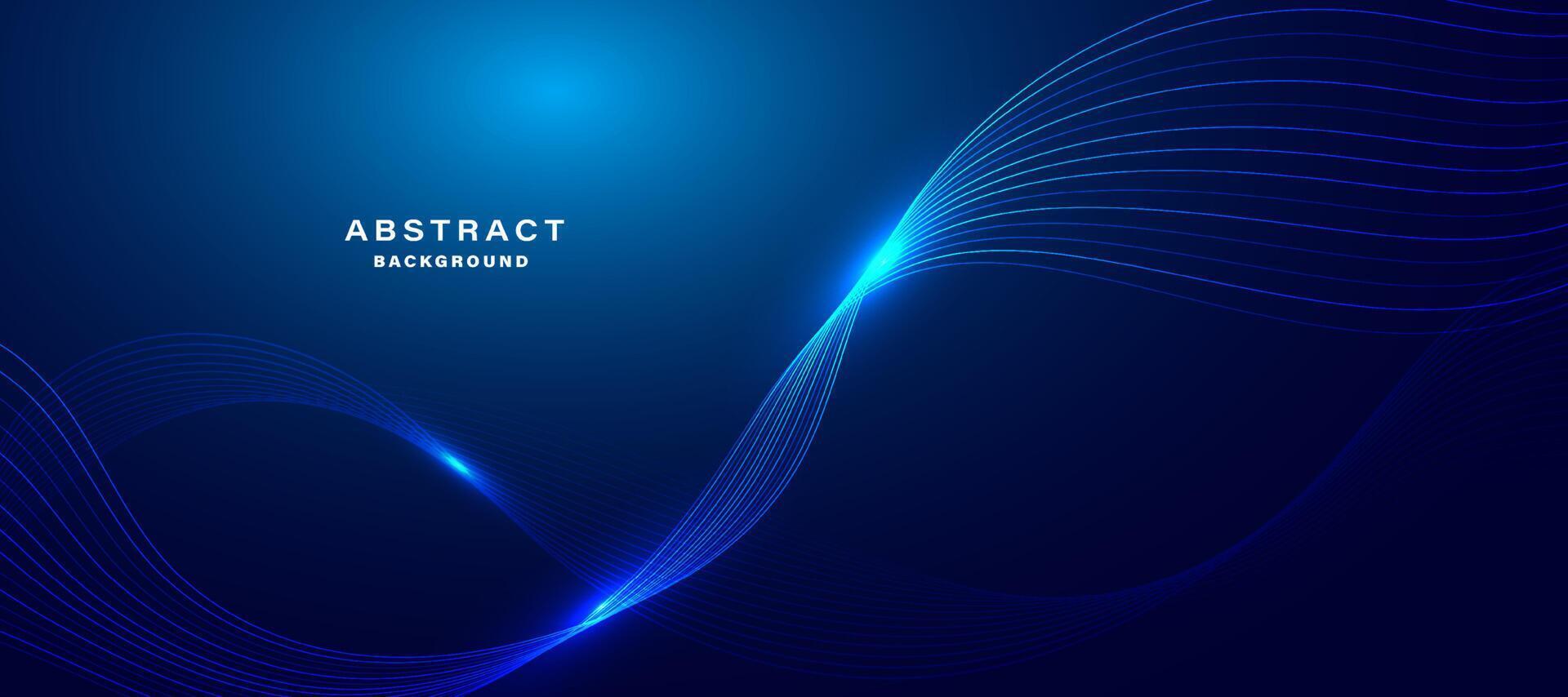 Abstract blue modern background with smooth lines vector