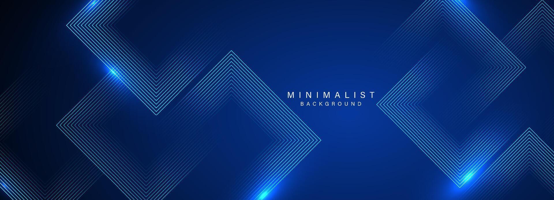 Abstract blue modern background with dynamic geometric shapes. vector