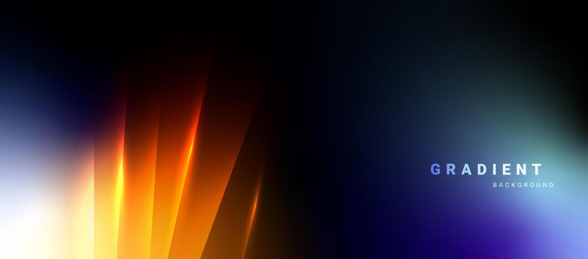 Blur gradient background glowing light effect. vector