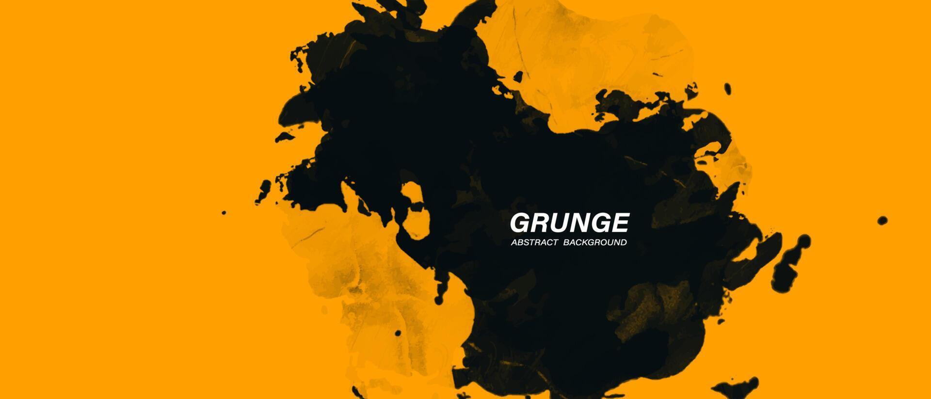 Black and orange dirty grunge texture background vector