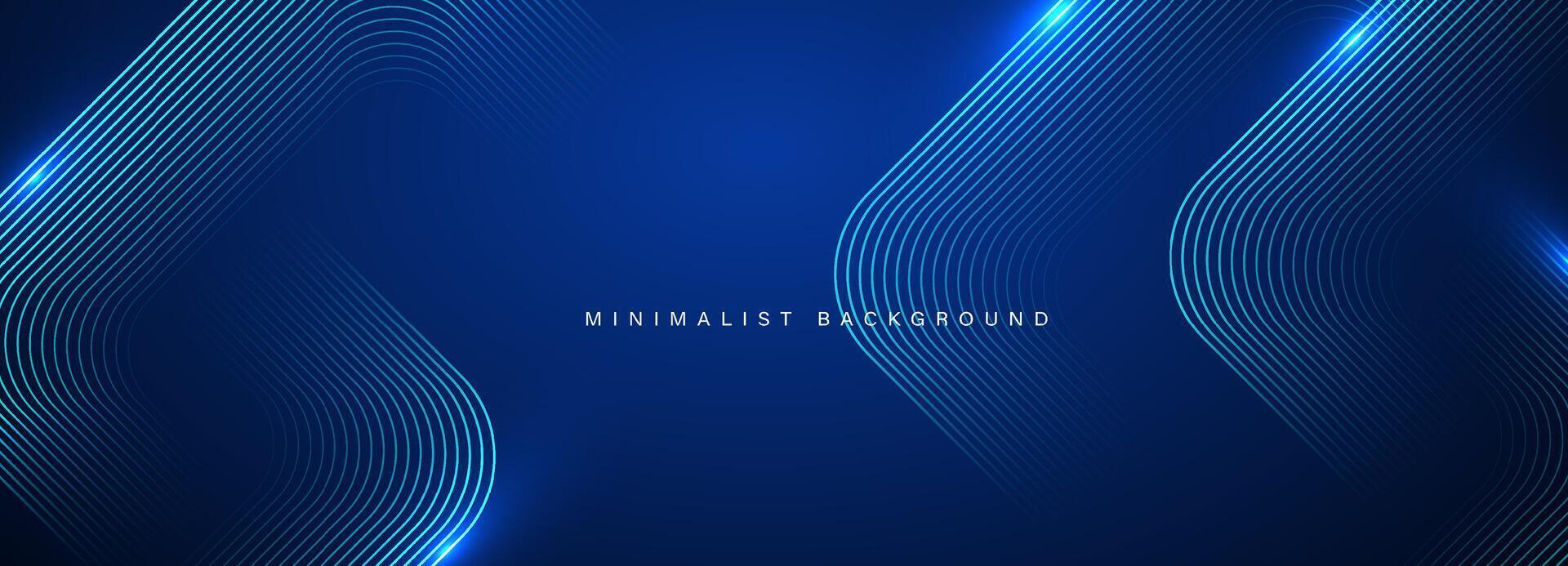 Abstract blue modern background with dynamic geometric shapes. vector