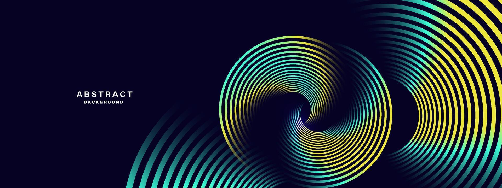 Abstract background with spiral circle lines, vector