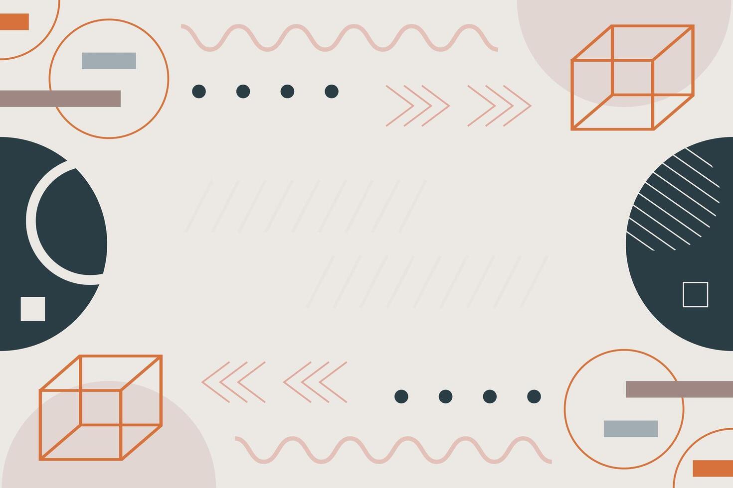 Complex abstract geometric shape with pale details vector background template