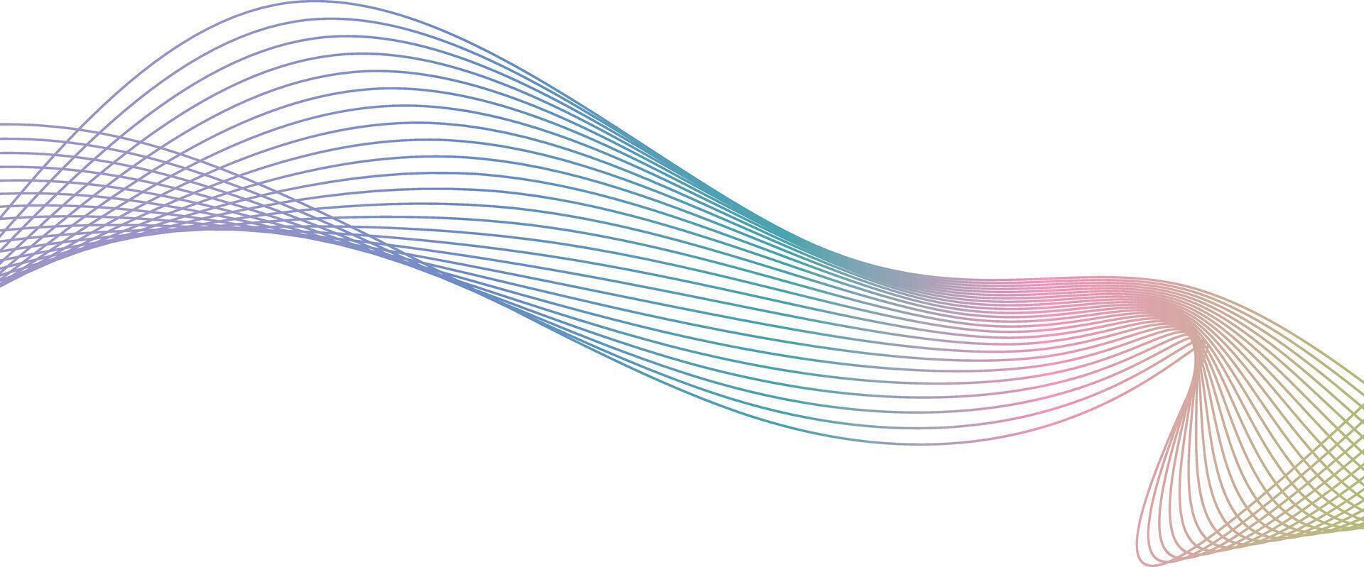 Wave line colorful abstract vector element