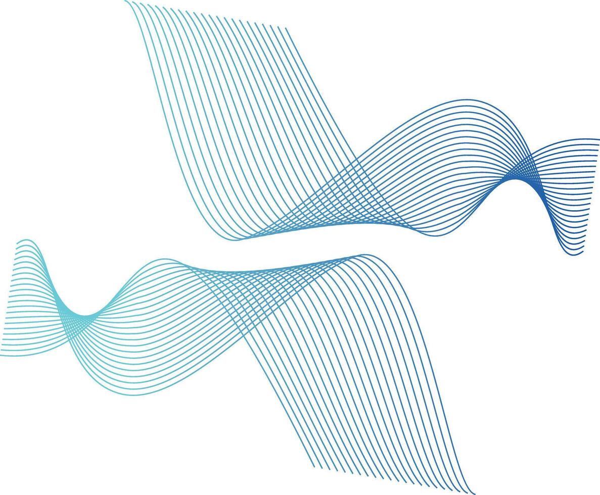 Wave line colorful abstract vector element