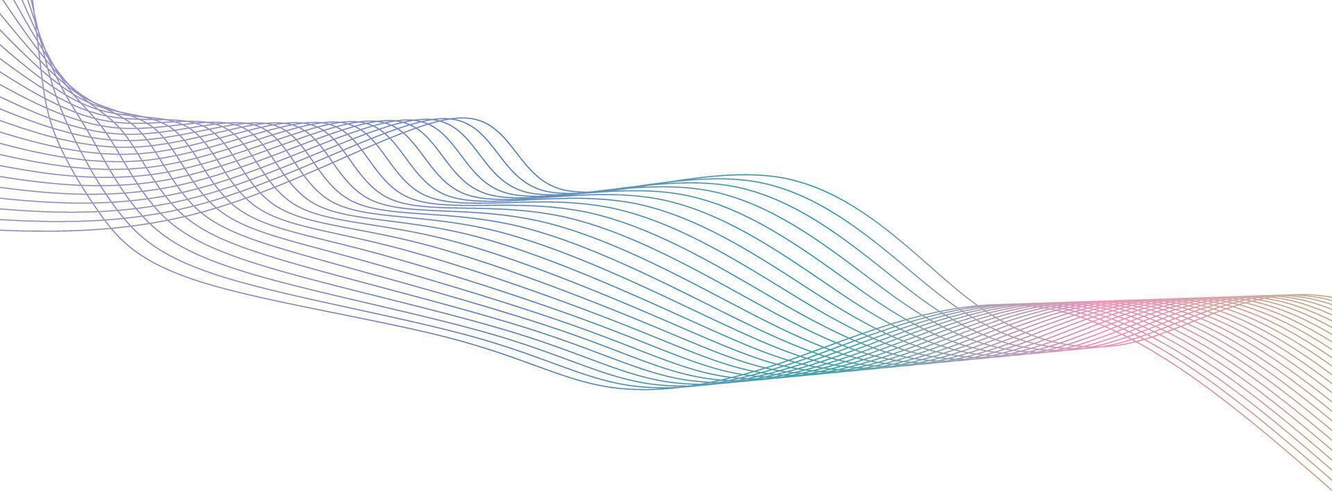 Wave line colorful abstract vector element