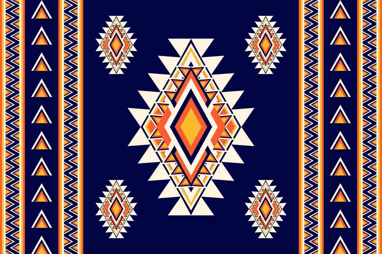 geométrico étnico oriental sin costura modelo. lata ser usado en tela diseño para ropa, envase, textil, fondo, fondo de pantalla, batik, alfombra, bordado estilo vector