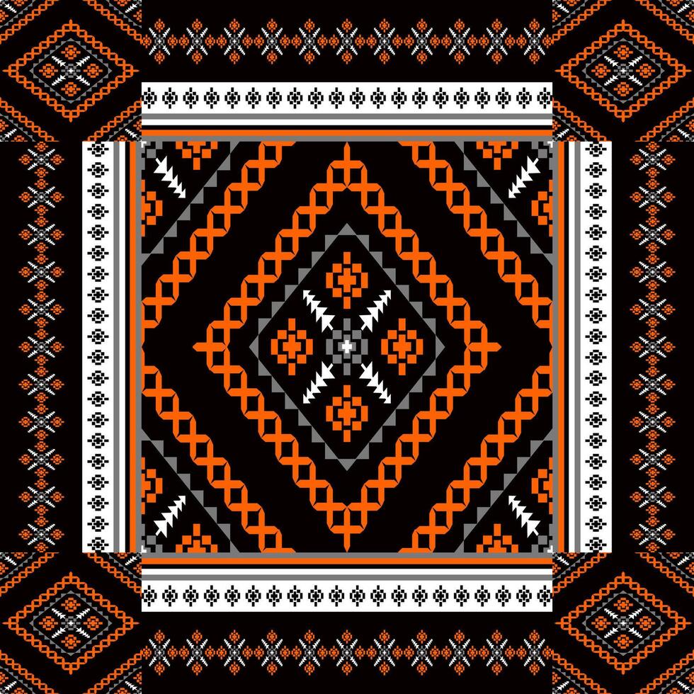 geométrico étnico oriental sin costura modelo. lata ser usado en tela diseño para ropa, textil, envase, fondo, fondo de pantalla, batik, alfombra, bordado estilo vector