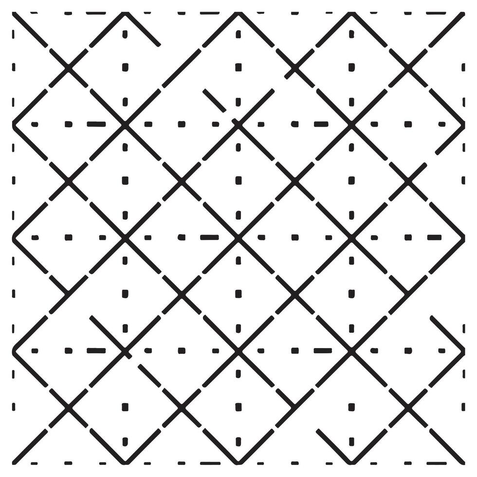 Geometric Vector Seamless Pattern On White Background