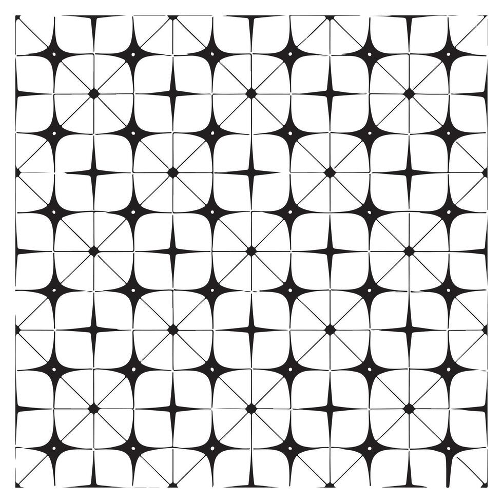 Geometric Vector Seamless Pattern On White Background
