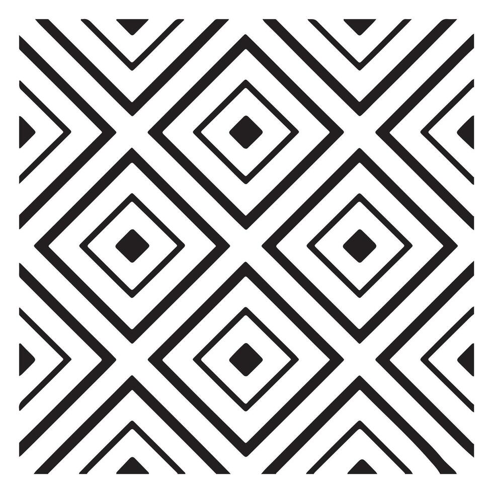 Geometric Vector Seamless Pattern On White Background