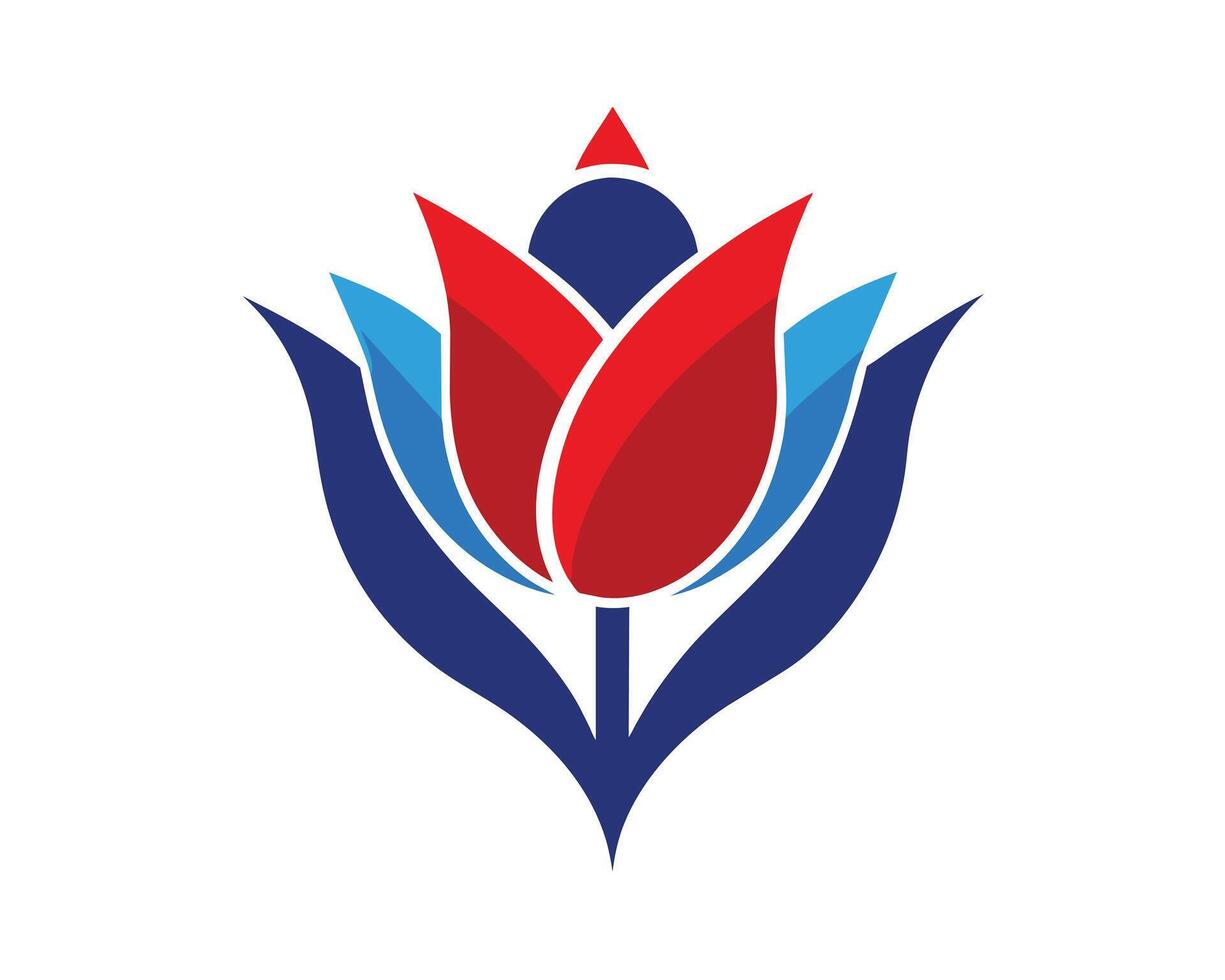 un logo ese contiene un tulipán figura vector ilustración