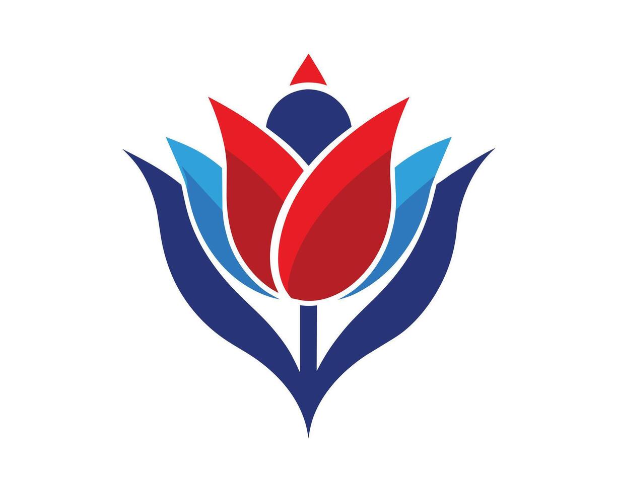 A Logo That Contains A Tulip Figure Vector illustration