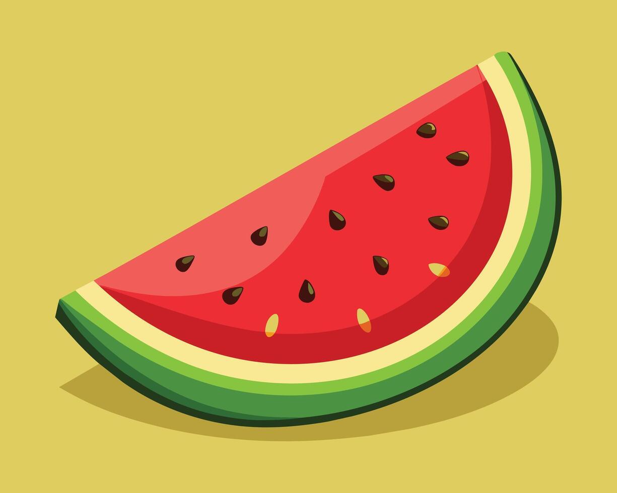 Watermelon vector on white background