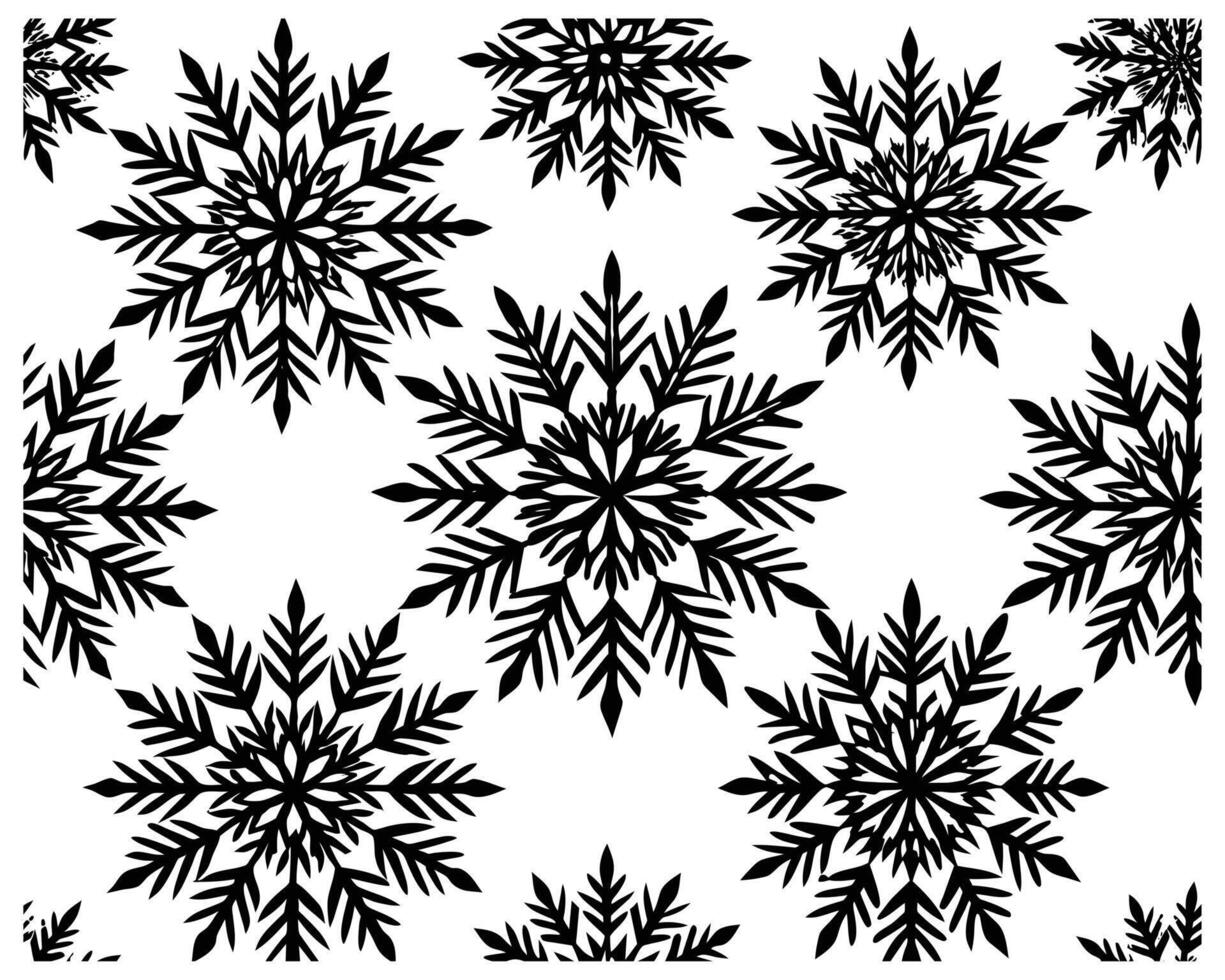 Hand drawn vector snowflakes vector illustration