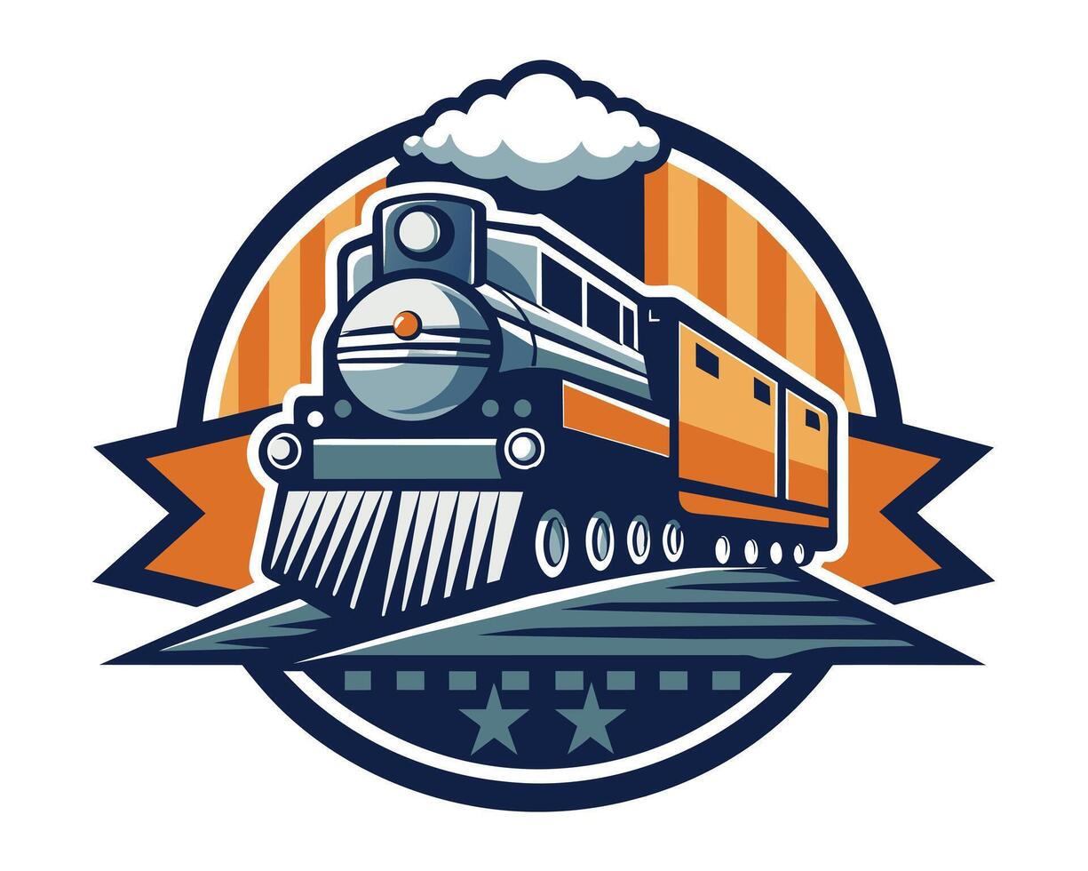 Train logistics company logo vector illustration on white background