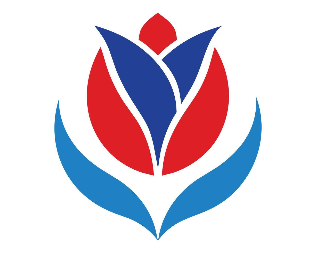 A Logo That Contains A Tulip Figure Vector illustration