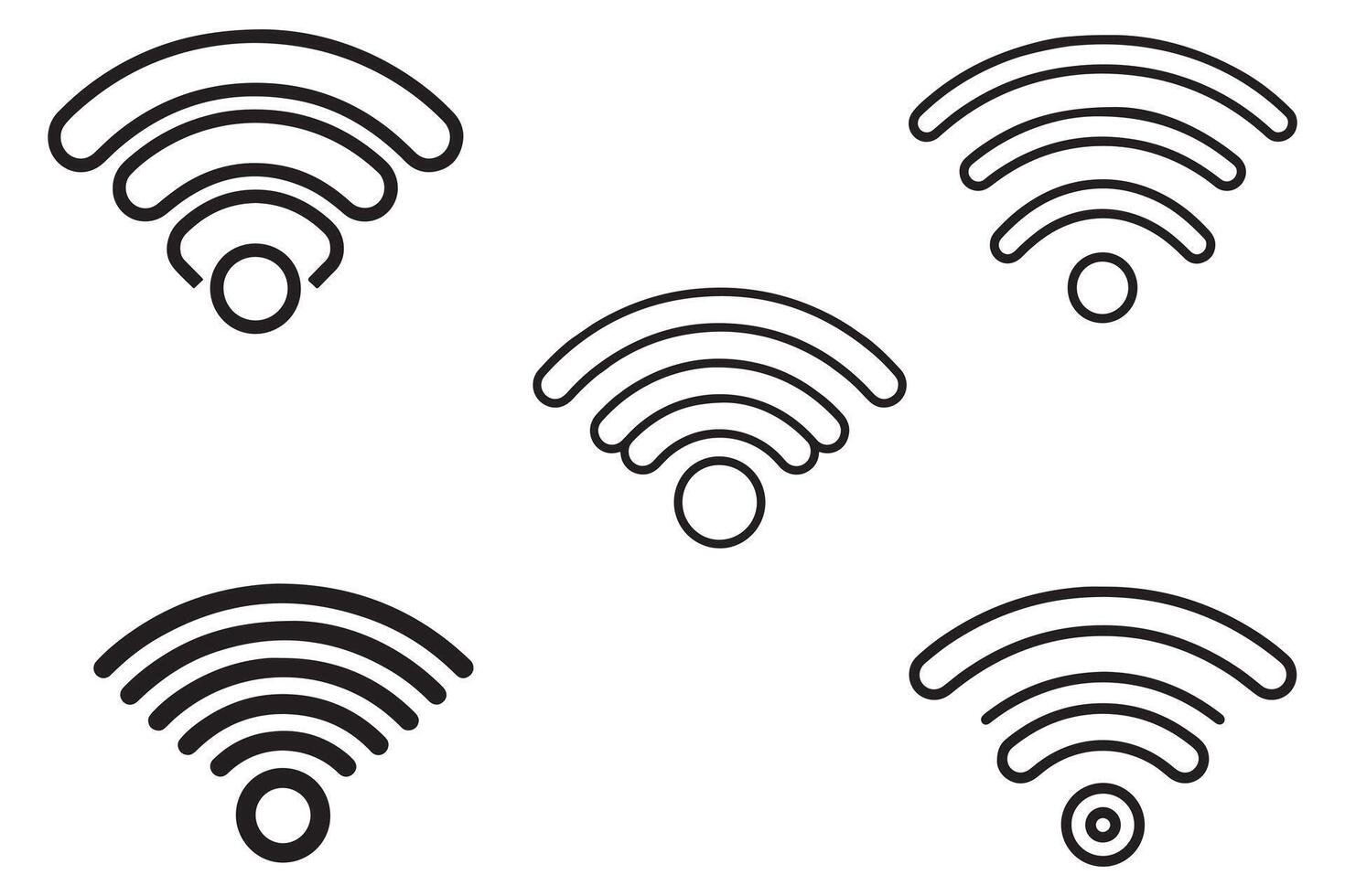 Wifi signal vector symbol icon on white Background Vector illustration