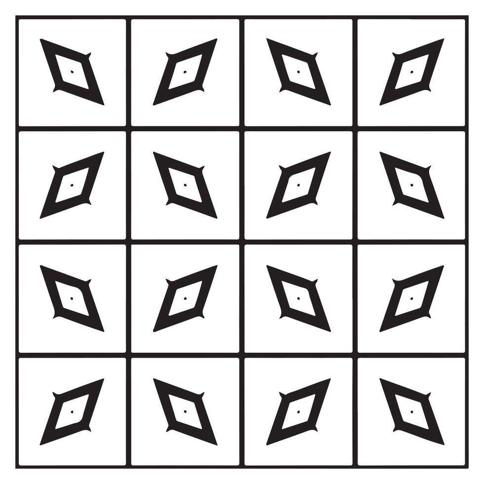 Geometric Vector Seamless Pattern On White Background