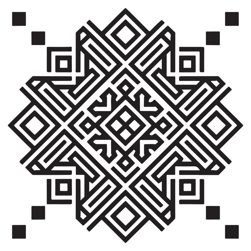 Geometric Vector Seamless Pattern On White Background