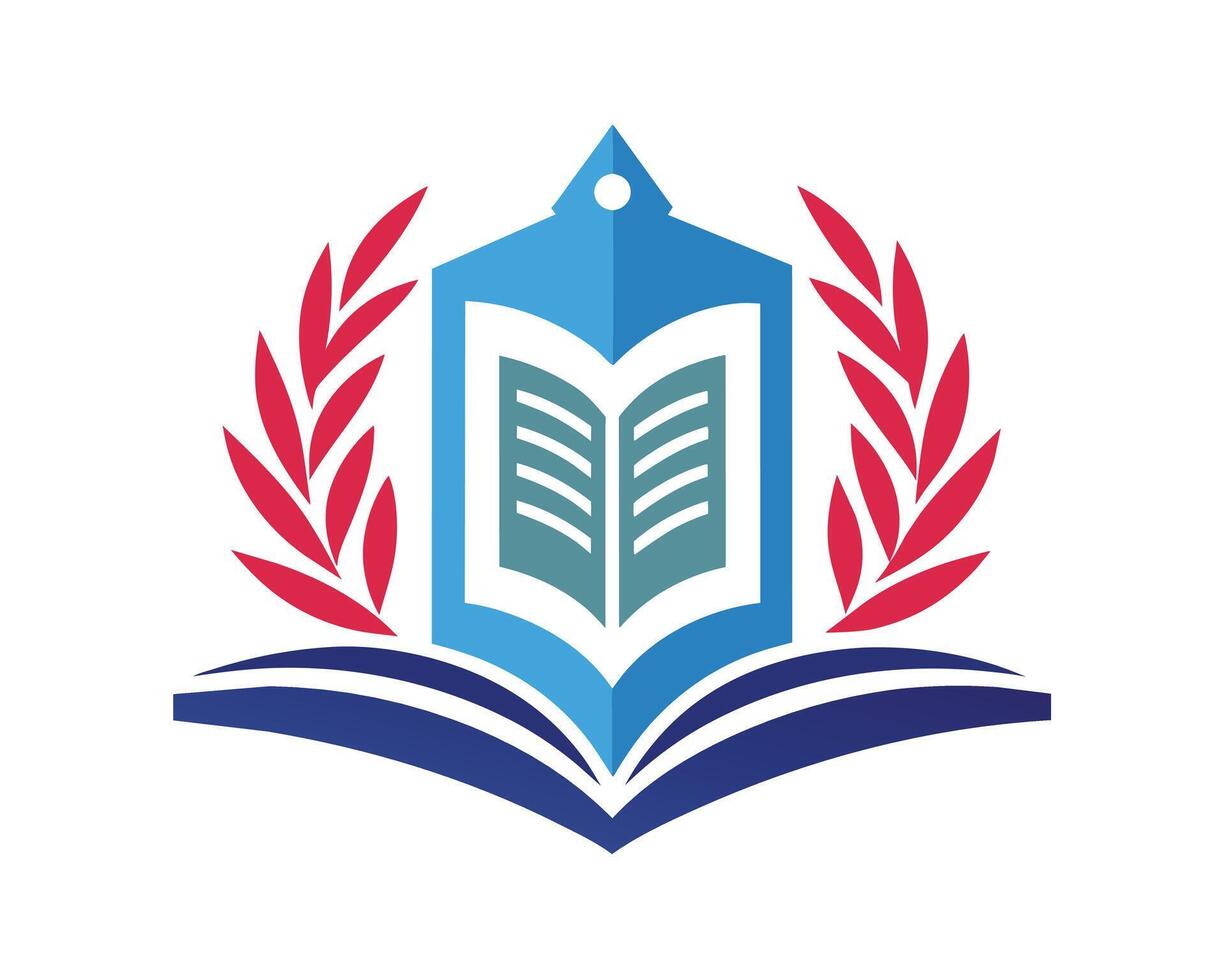 Logo Book Knowledge Academic Simple Vector illustration