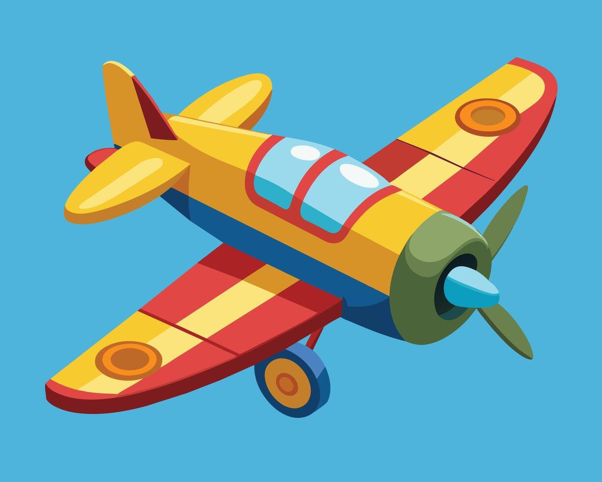 Toy Airplane vector illustration on white background