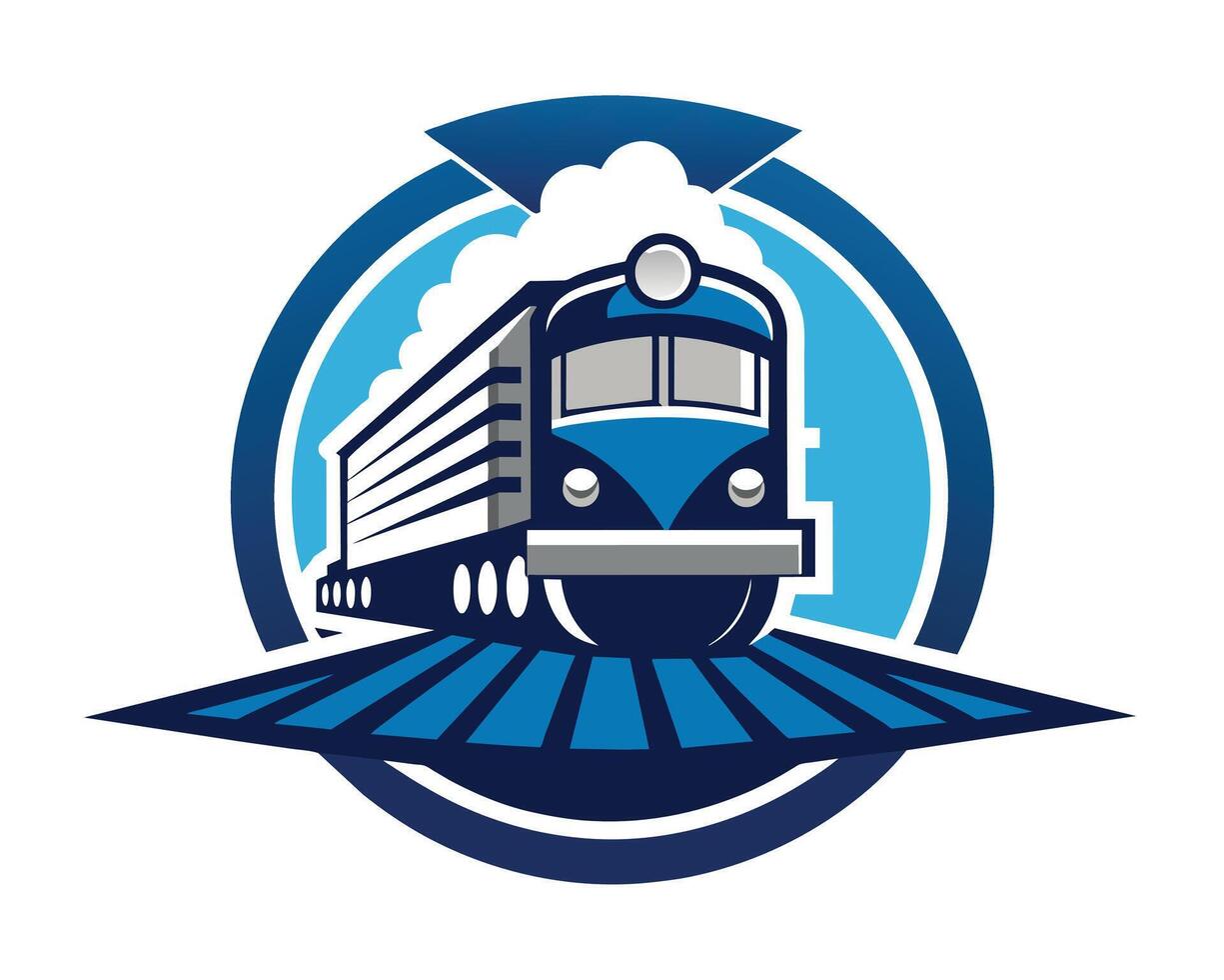 Train logistics company logo vector illustration on white background