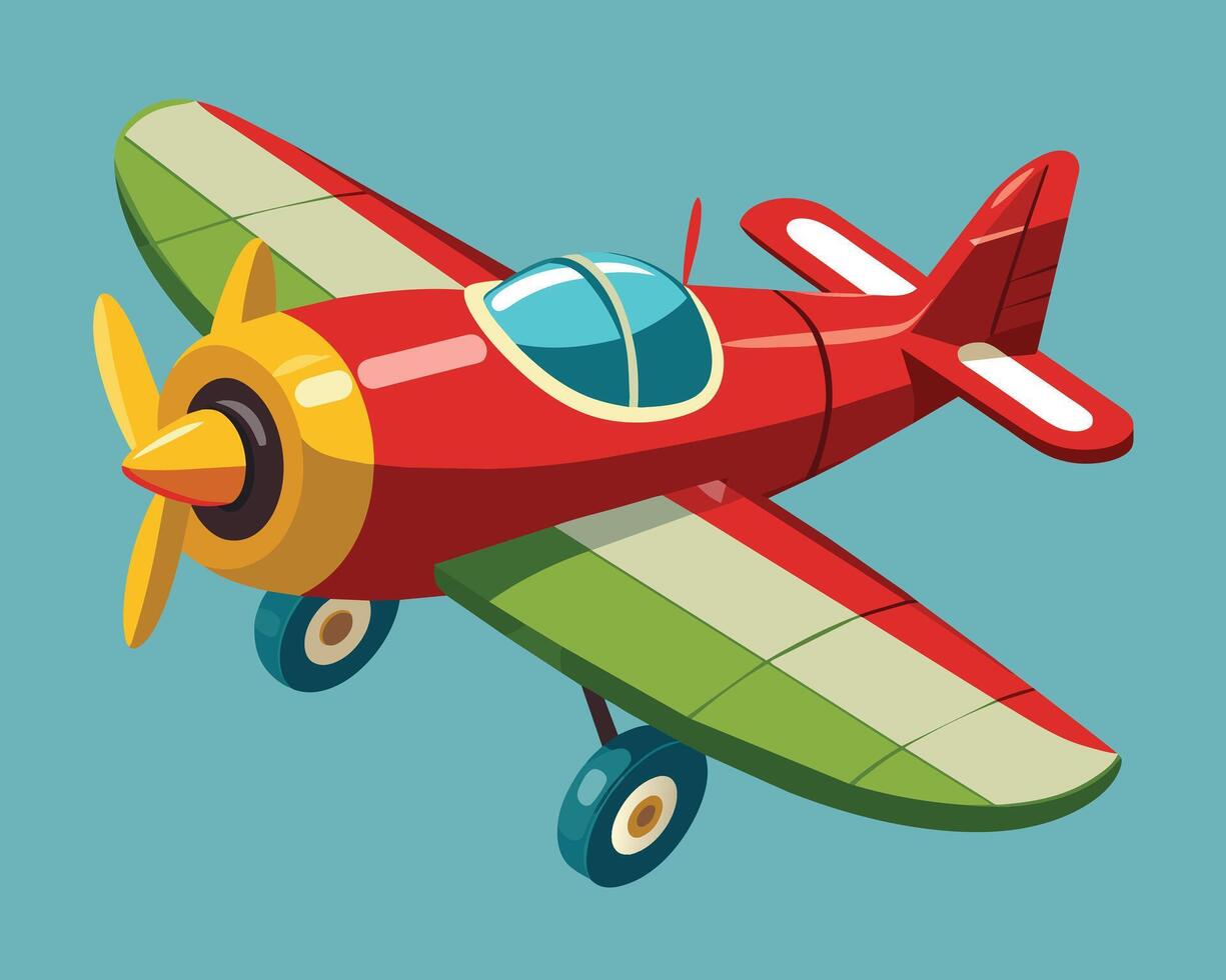 Toy Airplane vector illustration on white background