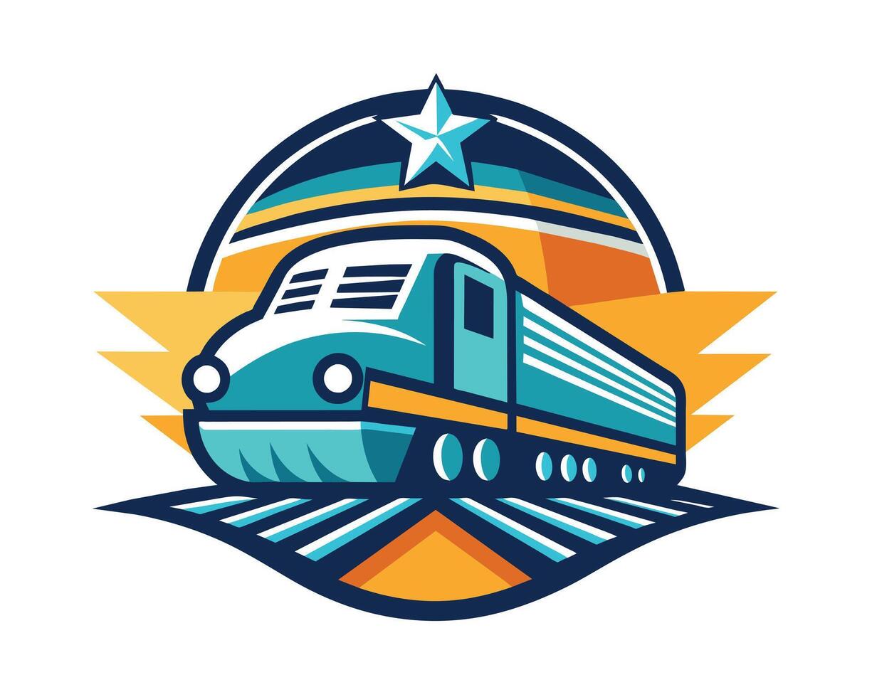 Train logistics company logo vector illustration on white background