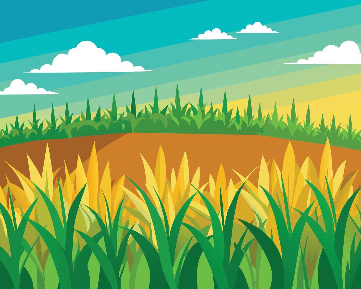 Green grass nature design elements vector illustration