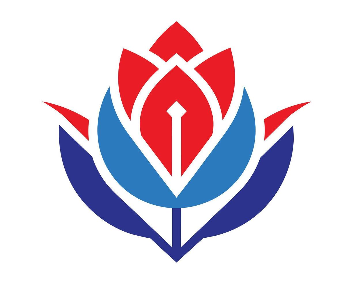 A Logo That Contains A Tulip Figure Vector illustration