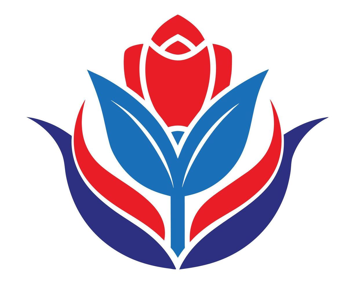 un logo ese contiene un tulipán figura vector ilustración