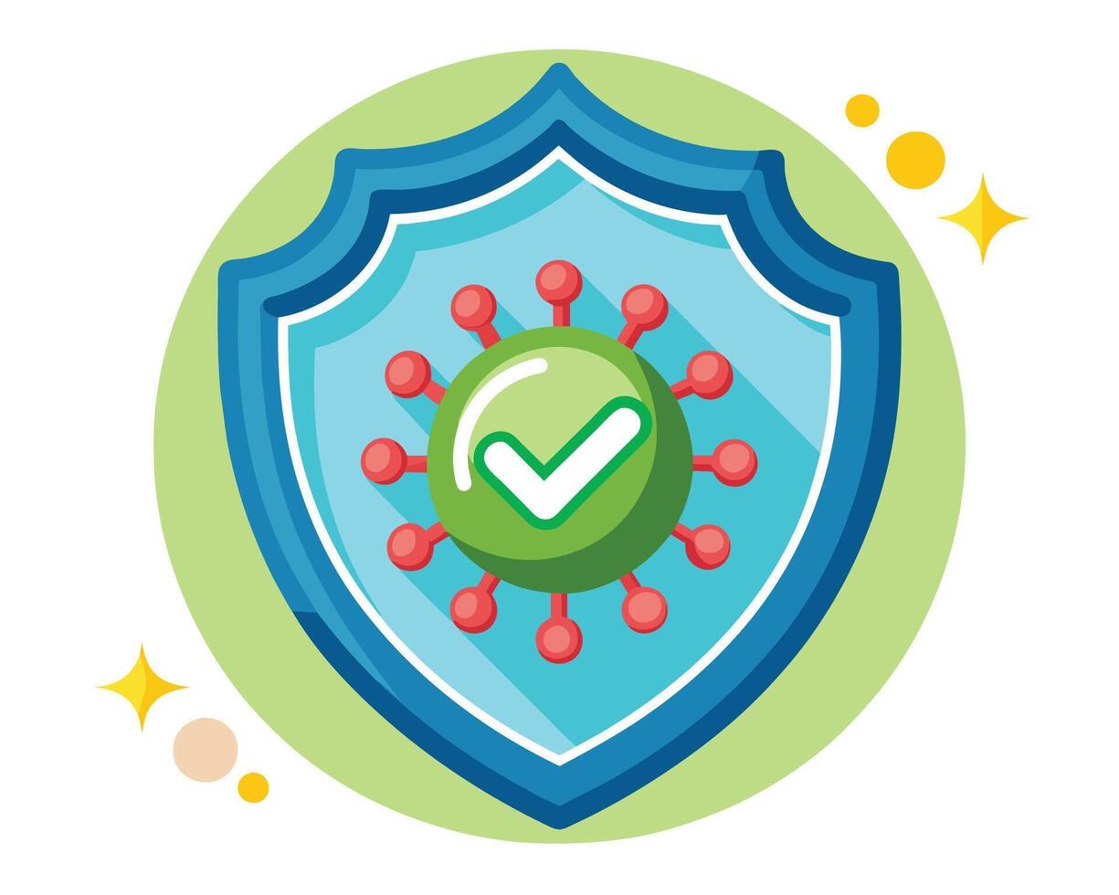 vector Guardia verde proteger icono antivirus en un blanco antecedentes vector ilustración