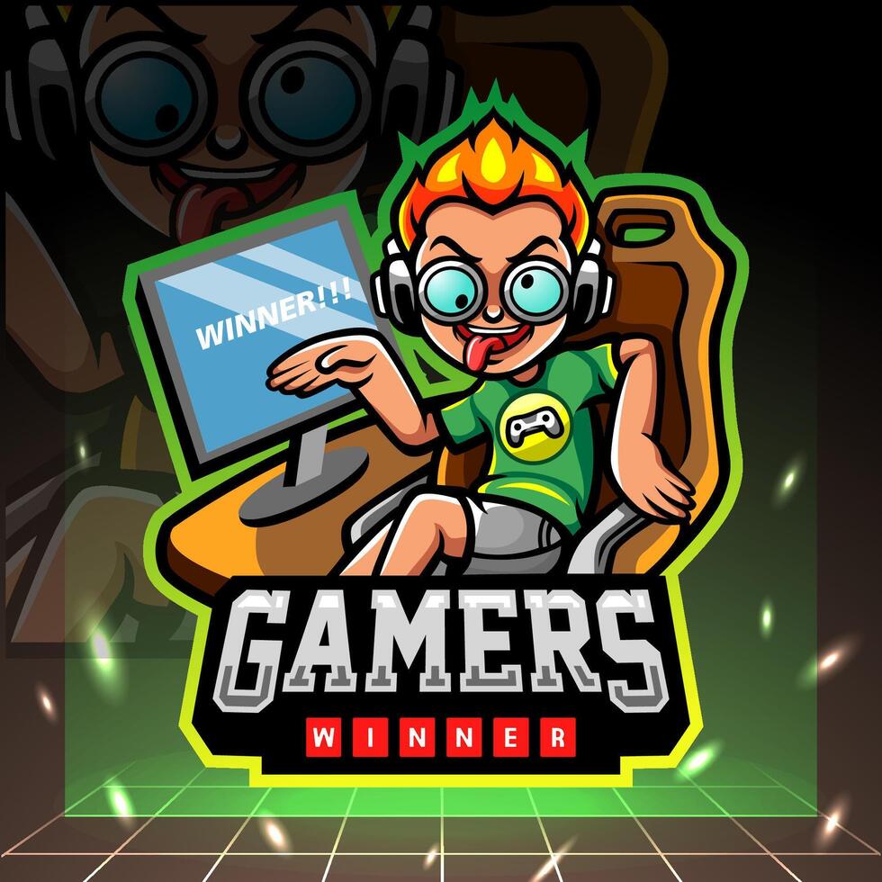 jugadores mascota. esports logo diseño vector