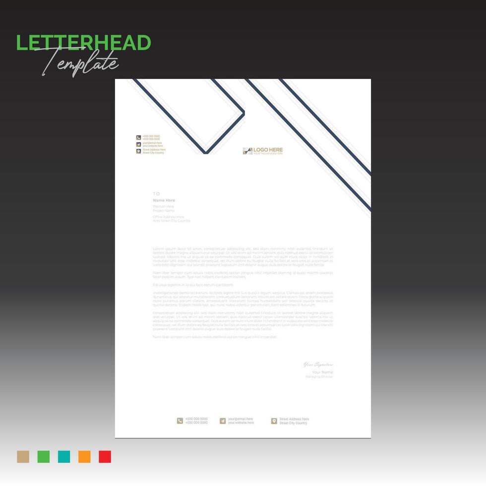 letterhead for any best company use vector