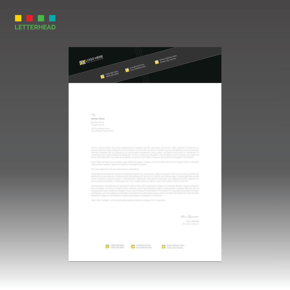 letterhead for any best company use vector