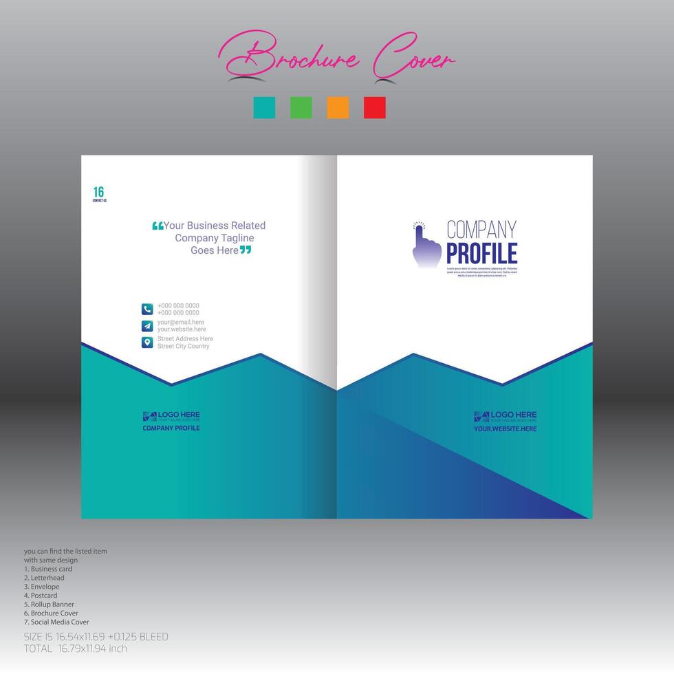 brochure cover design for corporate and any use vector