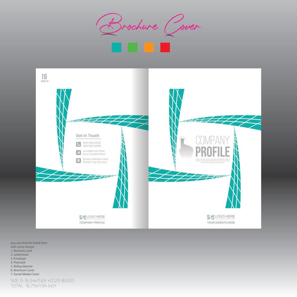 brochure cover design for corporate and any use vector