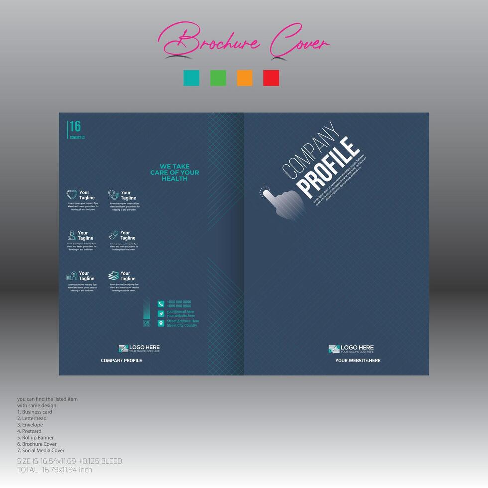 folleto cubrir diseño para corporativo y ninguna utilizar vector