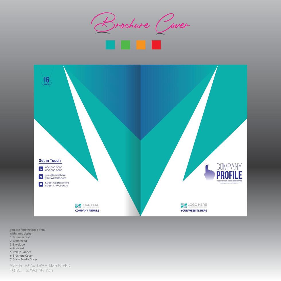 brochure cover design for corporate and any use vector