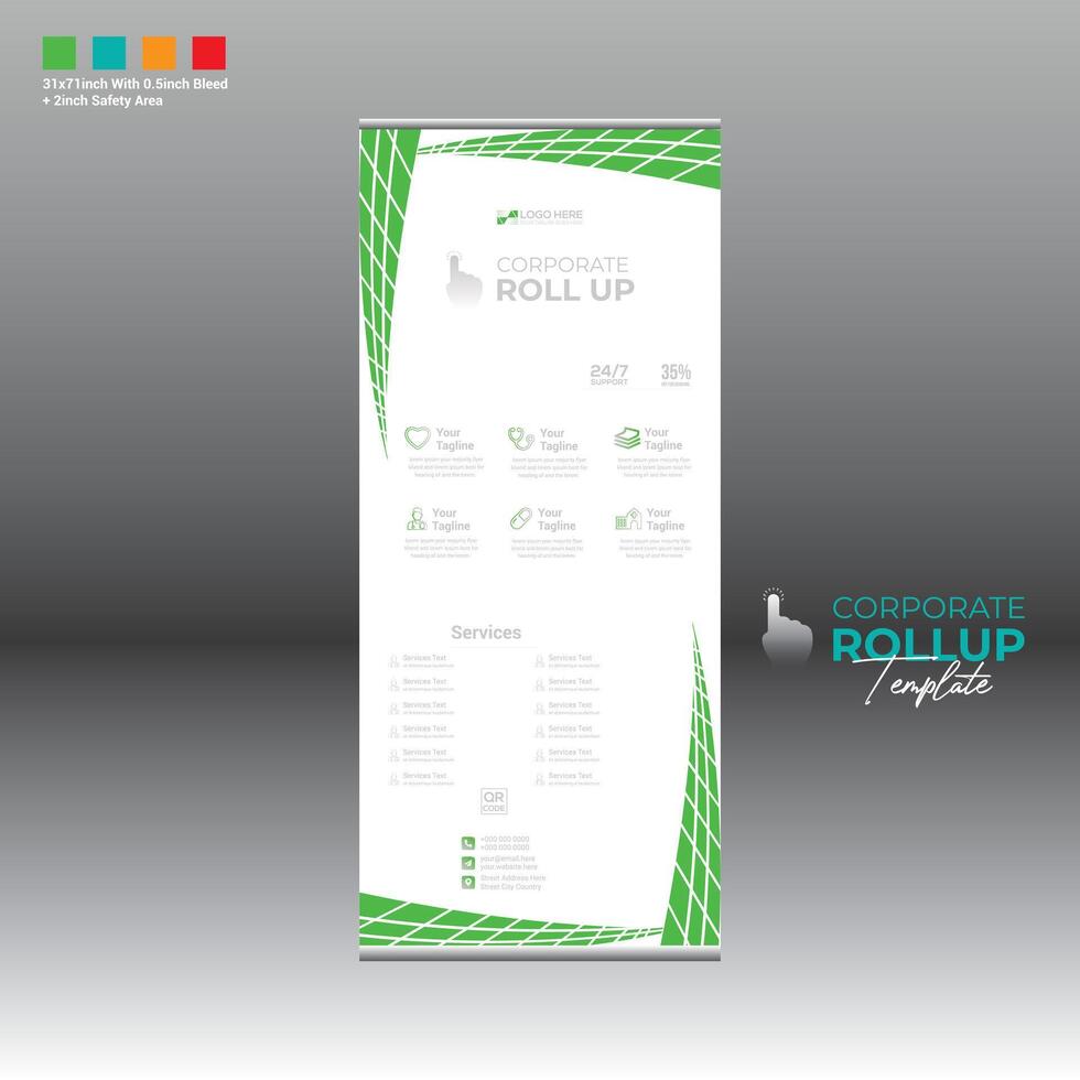 roll up banner for any best use vector