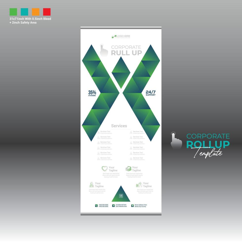 roll up banner for any best use vector